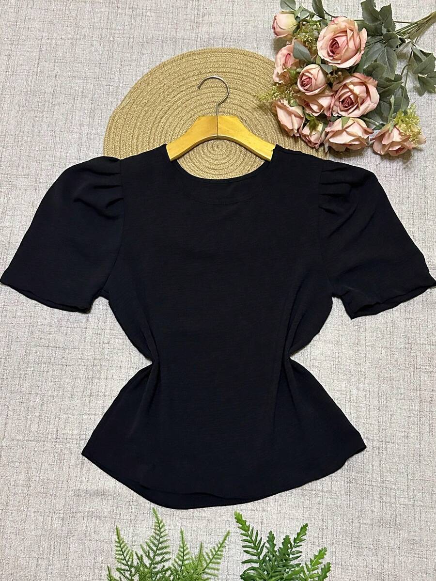 Women Blouses - 黑色 - 查看 1