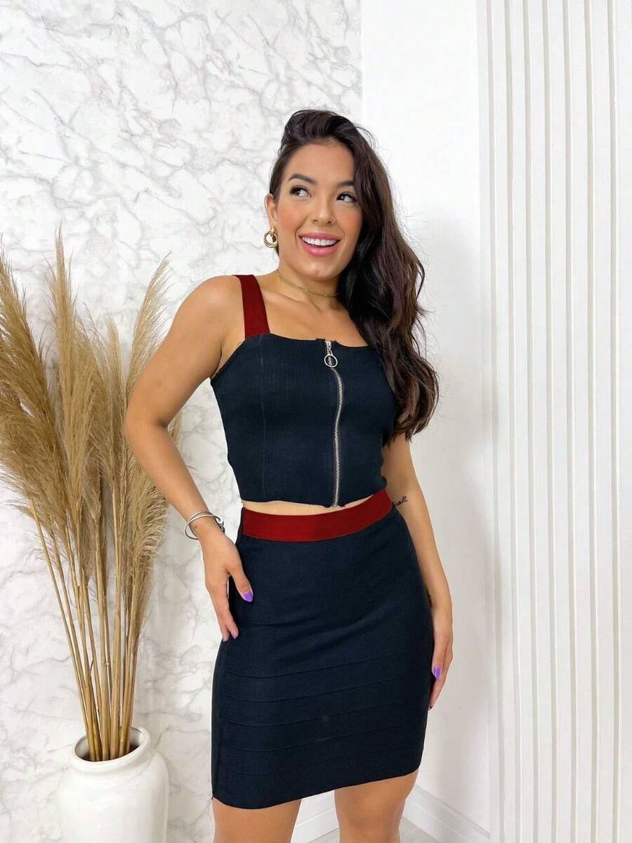 Women Two-Piece Outfits - 黑色 - 查看 1