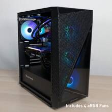 IBUYPOWER -  Gaming PC Desktop - AMD Ryzen 7 7700X - NVIDIA GeForce RTX 4070 12GB - 32GB DDR5 RGB RAM - 2TB NVMe SSD SlateMeshA7N4701 - Black - 美規B型插(110-127V) - 查看 8