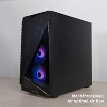 IBUYPOWER -  Gaming PC Desktop - AMD Ryzen 7 7700X - NVIDIA GeForce RTX 4070 12GB - 32GB DDR5 RGB RAM - 2TB NVMe SSD SlateMeshA7N4701 - Black - 美規B型插(110-127V) - 查看 7