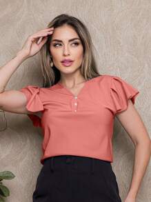 Women Blouses - 西瓜粉 - 查看 3