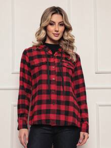 Camisa Feminina Flanelada Xadrez Blusa Flanelado Feminina Camisa Flanelada Xadrez Feminina com Toca Festa junina
