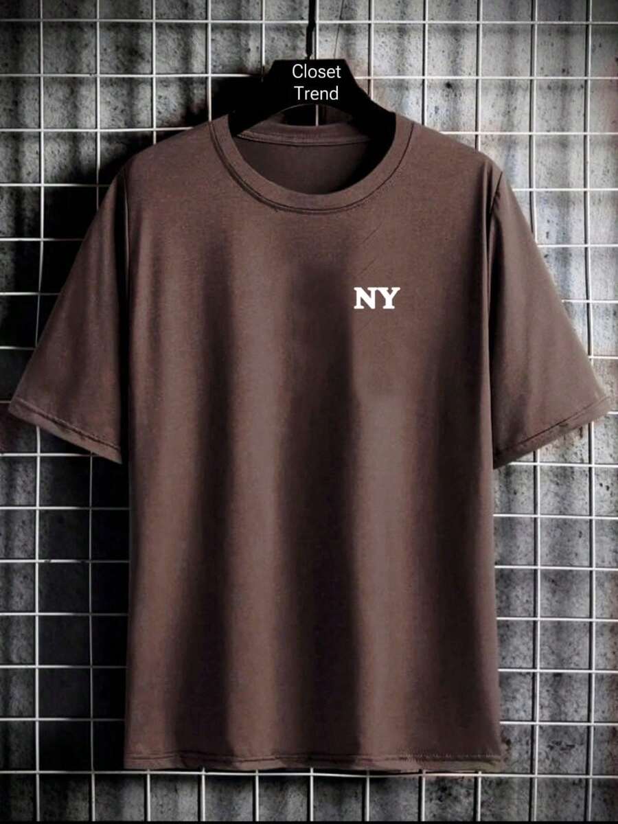 Men T-Shirts - 鏽棕色 - 查看 1