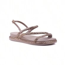 Women Flat Sandals - 乾枯玫瑰色 - 查看 2