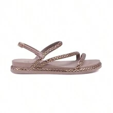 Women Flat Sandals - 乾枯玫瑰色 - 查看 1