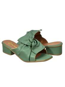 Women Heeled Sandals - màu xanh lá - Xem 4