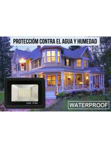 Reflector Lampara Led Luz Calida Y Blanca Iluminacion Exterior 30W - Blanco - Ver 9