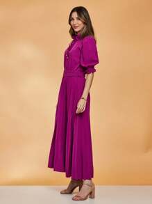 Women Dresses - 中紫紅色 - 查看 2