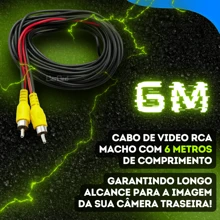 Kit Camera De Ré Visao Noturna borboleta Espelho Retrovisor Lcd 4.3 linhas guias - Preto - Visão 5