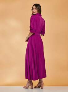 Women Dresses - 中紫紅色 - 查看 5