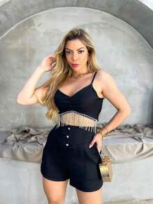 Women Two-Piece Outfits - 黑色 - 查看 4