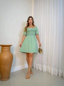 Women Dresses - 薄荷綠 - 查看 4