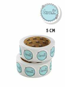 100 Stickers, Decals, Labels THANK YOU FOR YOUR PURCHASE (5cm) - 藍色 - 查看 4