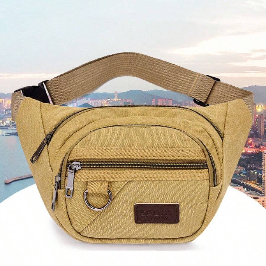 Men Waist Bags - 米色 - 查看 1