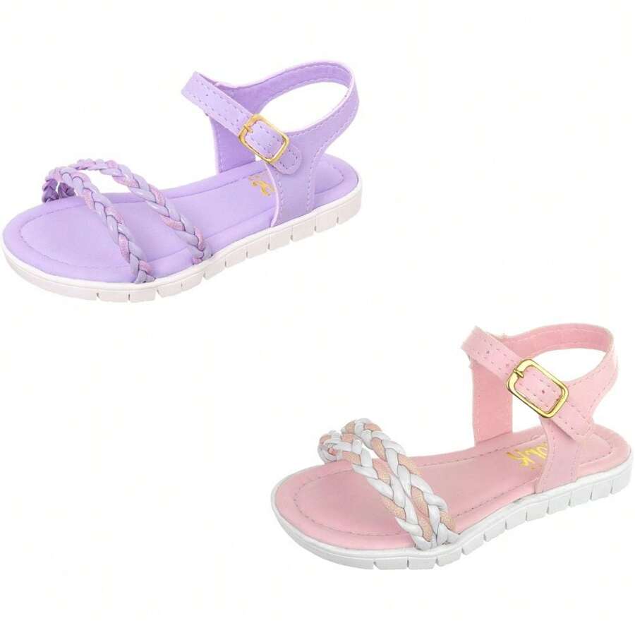 Kids Flat Sandals - Màu Hồng baby - Xem 1