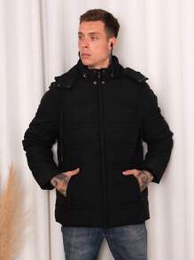 Men Winter Coats - 黑色 - 查看 5