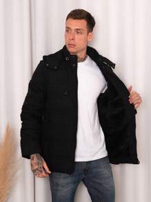 Men Winter Coats - 黑色 - 查看 3