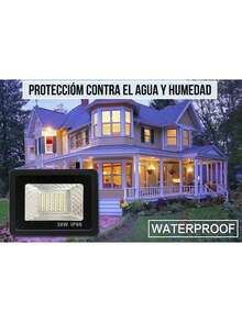 Reflector Lampara Led Luz Calida Y Blanca Iluminacion Exterior 30W - Amarillo - Ver 5