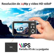 Camara Digital Vak VD-A 24mp Video 1080p Pantalla Ips 32gb