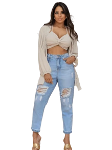 Women Two-Piece Outfits - Beige - View 6