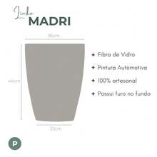 Vaso Vietnamita Fibra De Vidro Decorativo Vitrificado 44cm - Branco - Visão 3