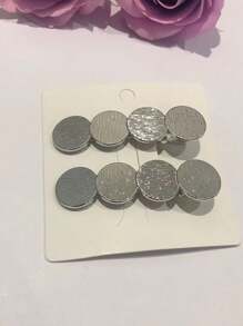 Hair Clips - Silver - View 1