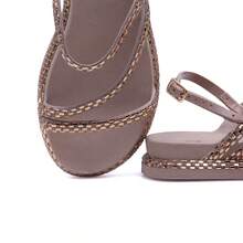 Women Flat Sandals - 乾枯玫瑰色 - 查看 7
