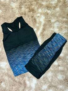 Women Sports Sets - 藍白色 - 查看 2