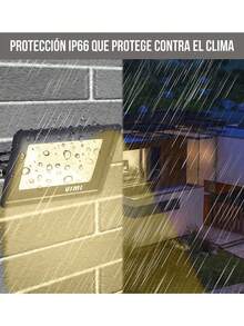 Reflector Lampara Led Luz Calida Y Blanca Iluminacion Exterior 30W - Amarillo - Ver 3