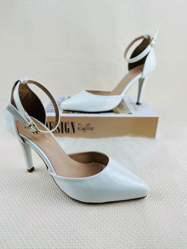 Sapato Casual Scarpin Feminino Salto Fino Com Fivela