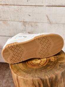 Đế dày Trắng Giày thể thao Đối với phụ nữ , Thoải mái Mùa Xuân Và Mùa thu Giải trí Giày dép , Thích hợp Đối với Sinh viên Đến Thể dục Và Thư giãn - trắng - Xem 6