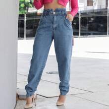 Women Jeans - Azul lavado medio - Ver 1