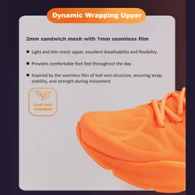 BMAI男款PURE LIGHT純光跑步鞋：輕巧、堅固、彈性、耐磨和防滑靜音、舒適透氣、增加厚度時尚外觀。跑步或有氧運動透氣、緩震跑鞋；適用於體能測試、速度訓練、穩定跑步鞋，適合騎行、露營、健身和其他輕型戶外運動、通勤、購物和運動穿著。