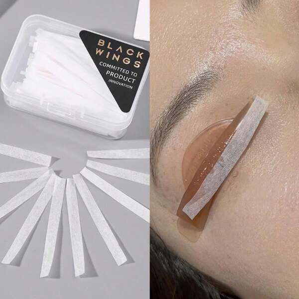 BLACKWINGS 500 Pièces De Coussinets Pour Les Yeux Pour Permanente De Cils, Ensemble D'outils De Curling Keratin Lash Lift Silicone Mold & Perm Lotion, Recourbe-cils En Silicone, Baguettes De Levage De Cils, Outils De Maquillage Et Beauté, Coussin De Levage De Cils Réutilisable