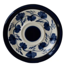 Plato cafetero - Azul y blanco - Ver 1