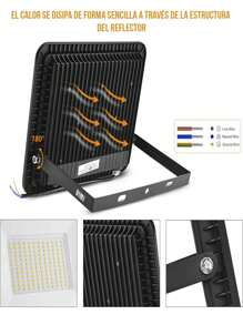 Reflector Led De 100w Ultradelgado Para Exterior De Alta Potencia - Blanco - Ver 6