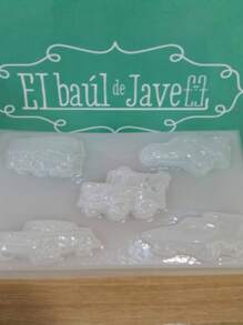 Molde para Gelatina en forma de Cars varios de 5. - Blanco - Ver 1