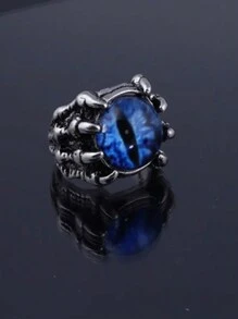 Men's Single Ring - 藍色 - 查看 1