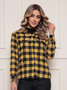 Women Blouses - 黃色 - 查看 3