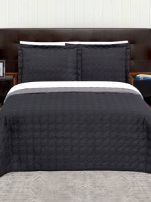 Home Elephant Edredón Ligero con Sábanas Matrimonial Negro Dos Vistas Zen - Negro - Ver 5