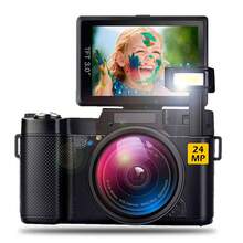 Cámara Digital Dsrl Vak 3500 Lcd 3' 24mp App Lentes - Negro - Ver 1