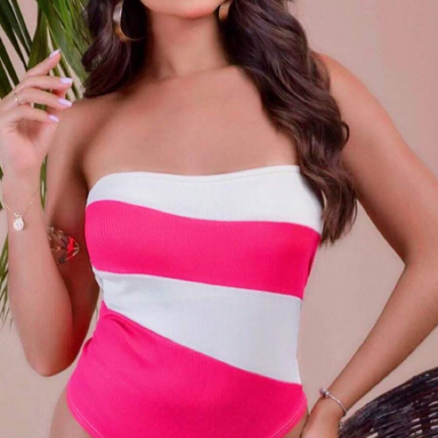 Body Plus Size - Boby Bicolor - Body Tomara que Caia