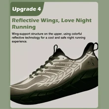 BMAI男紳探險家4.0 PLUS全天候跑步鞋：透氣緩震跑鞋，馬拉松跑鞋; 耐用、有彈性、緩震、輕便、防水、單向透氣、耐磨、多色反光圖案、防滑、寂靜、舒適透氣、時尚。穩定的鞋適合體能測試和速度訓練; 適合室外活動，如騎自行車、跑步、露營和健身，以及工作和購物穿著的社交場合。 - 彩色 - 查看 7