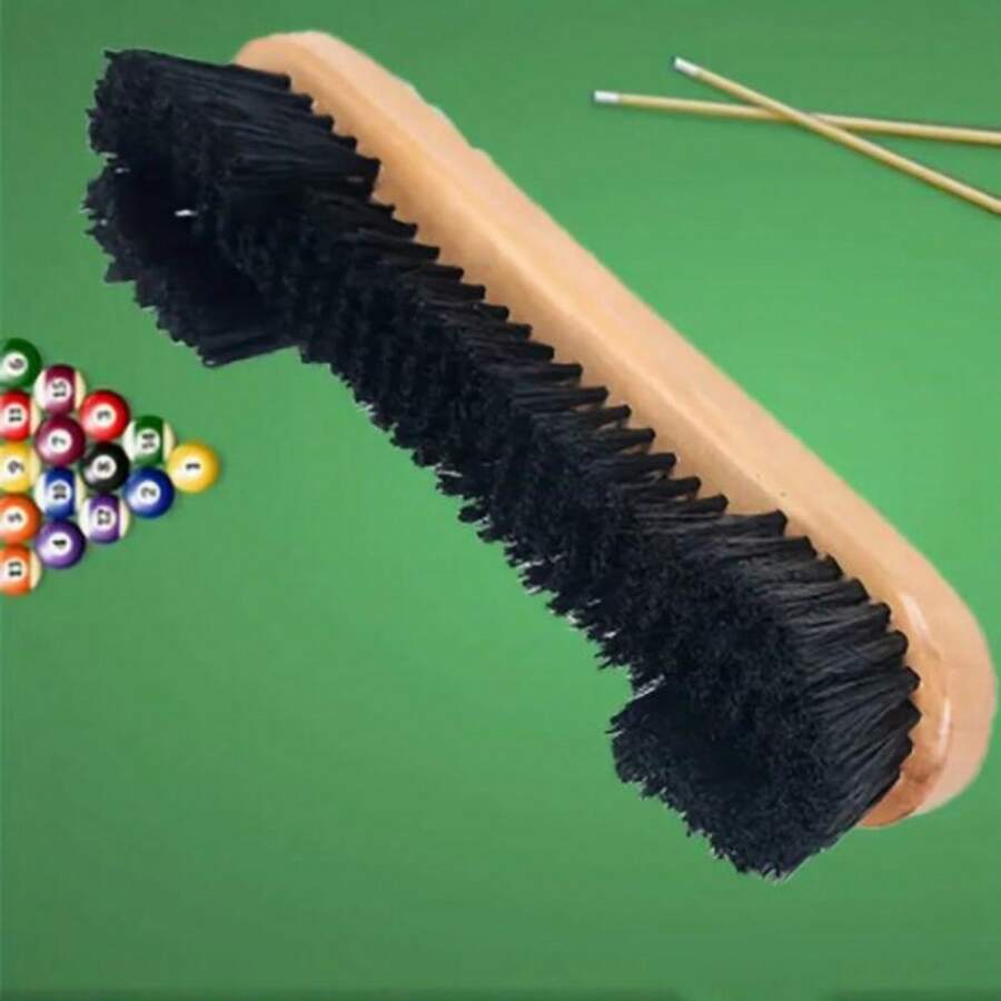 Billiard Table Brush, Pool Cue Cleaning Tool Set, Table Felt Cleaner With Rail Brush For Snooker - Yellow - View 1