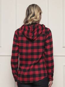 Camisa Feminina Flanelada Xadrez Blusa Flanelado Feminina Camisa Flanelada Xadrez Feminina com Toca Festa junina