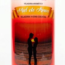 Veladora, Vela, Miel de Amor, Aromática, 14 Días Esoterismo, Atraer al ser amado, Retener o para encontrar el amor de pareja - Rojo - Ver 3