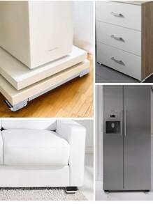 Base con ruedas ajustable para estufa, lavadora, refrigerador - Multicolor - Ver 3