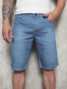 Men Denim Shorts - Màu xanh nhạt - Xem 1
