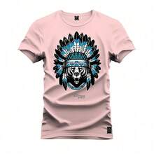 Men T-Shirts - 淺粉色 - 查看 1