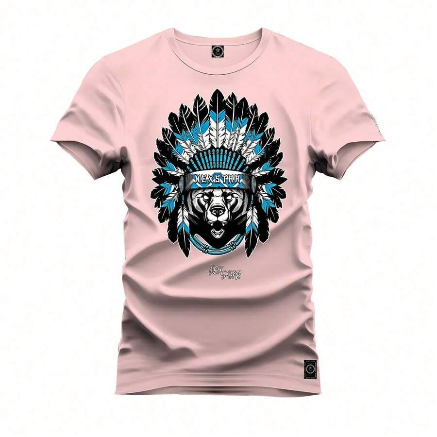 Men T-Shirts - 淺粉色 - 查看 1